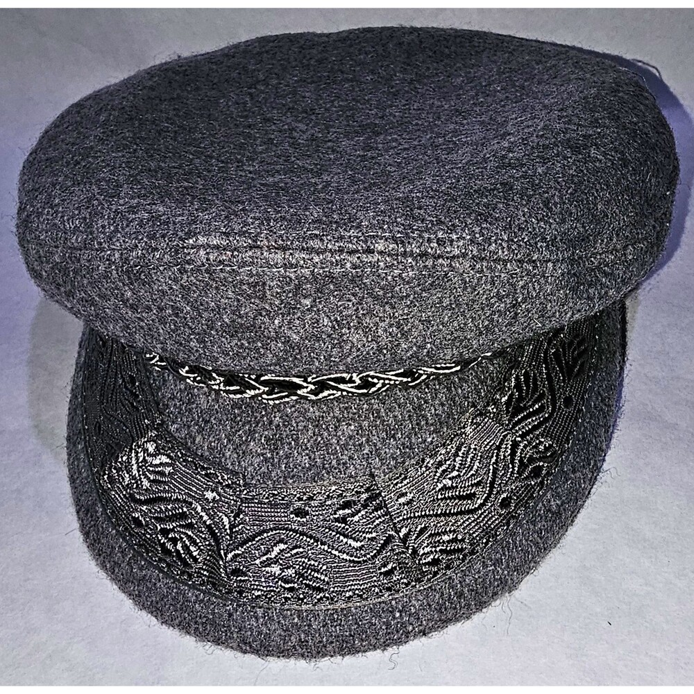 NWOT Grey Aegean Greek Fisherman’s Cap Authentic Vintage 54-63/4 Sm